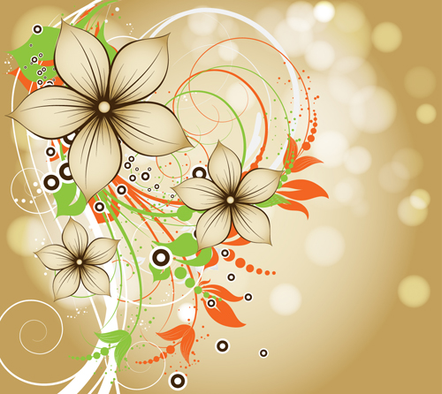 Elegant abstract flower vectors graphics 12 Elegant abstract flower vectors graphics 12
