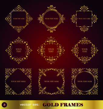 ornament golden frame borders border 
