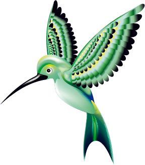 Green hummingbird vector material Green hummingbird vector material