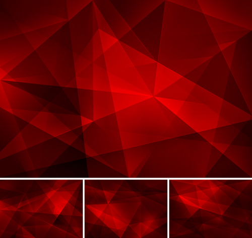 Red fractal abstract background vector