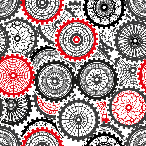 Seamless pattern gears vector 02 Seamless pattern gears vector 02