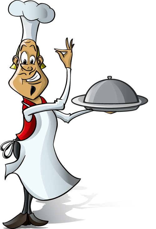 Vector funny chef design graphic set 05 Vector funny chef design graphic set 05