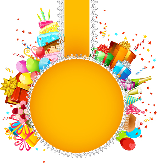 Vector set of birthday cards design elements 05 Vector set of birthday cards design elements 05