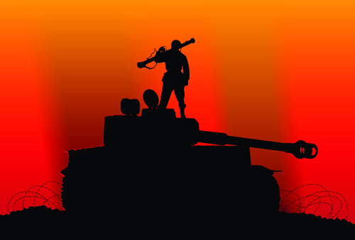 Vector soldiers silhouetter set 03 Vector soldiers silhouetter set 03