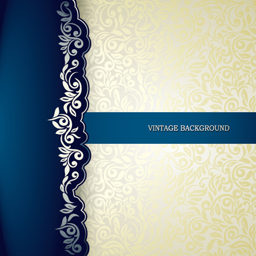 Vintage background with decor floral vector 13 Vintage background with decor floral vector 13