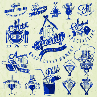 Restaurant and cafe logos design vector 04 Restaurant and cafe logos design vector 04