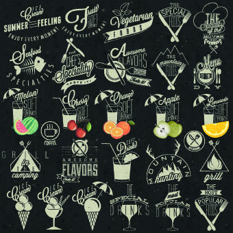 Restaurant and cafe logos design vector 05 Restaurant and cafe logos design vector 05