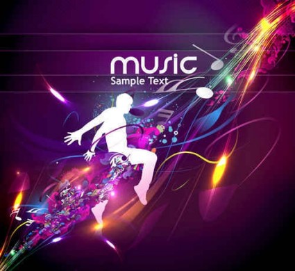 Fashion cool music flyer vector template 04