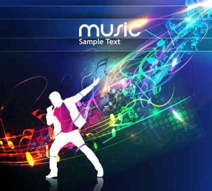 Fashion cool music flyer vector template 03