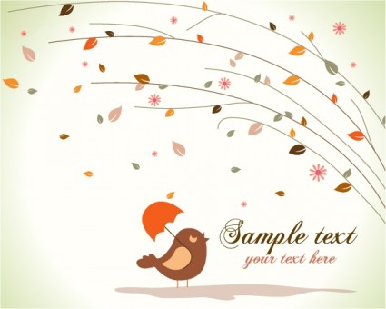 Cartoon cute birds background set vector 02 Cartoon cute birds background set vector 02