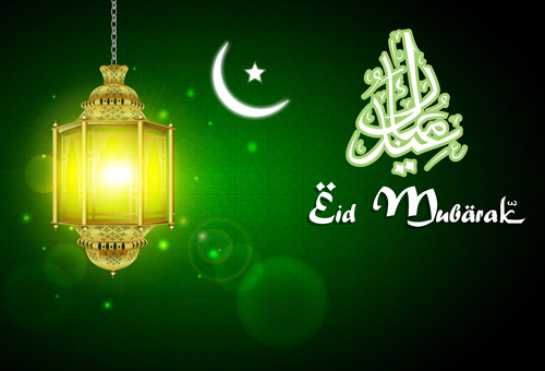 lamp with Eid mubarak background vector 03 lamp with Eid mubarak background vector 03