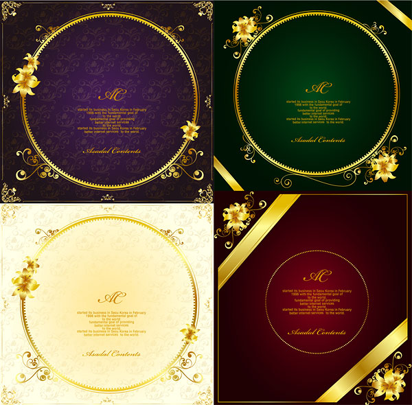 Golden Border frame 3 vector