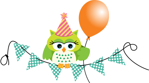 Birthday owls with ballons cards vector 01 Birthday owls with ballons cards vector 01