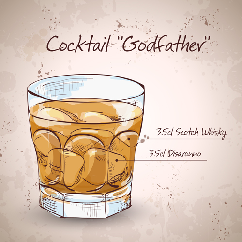 Cocktail poster hand drawing vectors 03 Cocktail poster hand drawing vectors 03