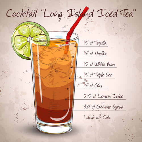Cocktail poster hand drawing vectors 07 Cocktail poster hand drawing vectors 07