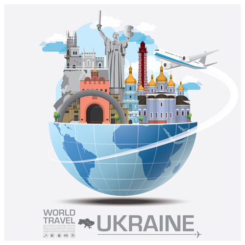 Creative world travel vectors template 06 Creative world travel vectors template 06