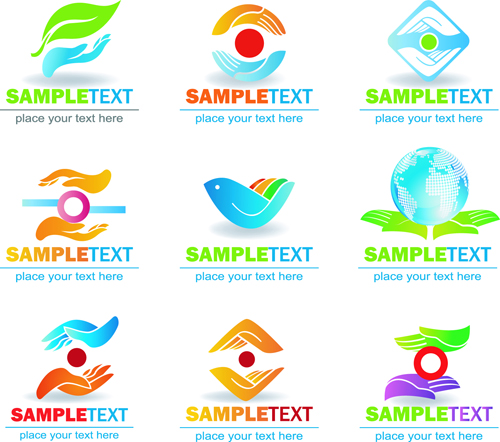 Ecology and earth creative logos vector set 03 Ecology and earth creative logos vector set 03