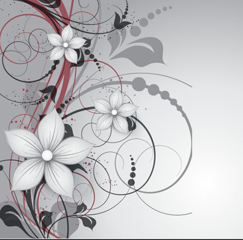 Elegant abstract flower vectors graphics 01 Elegant abstract flower vectors graphics 01