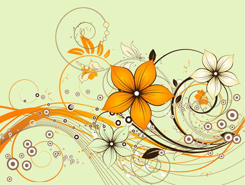Elegant abstract flower vectors graphics 02 Elegant abstract flower vectors graphics 02