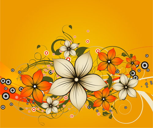 Elegant abstract flower vectors graphics 03 Elegant abstract flower vectors graphics 03