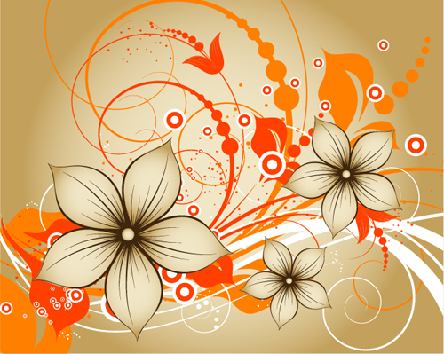 Elegant abstract flower vectors graphics 13 Elegant abstract flower vectors graphics 13