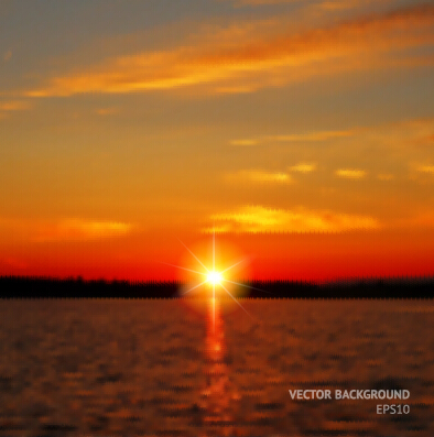 Fiery red sunset background art 03 Fiery red sunset background art 03