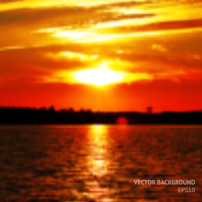 Fiery red sunset background art 05 Fiery red sunset background art 05