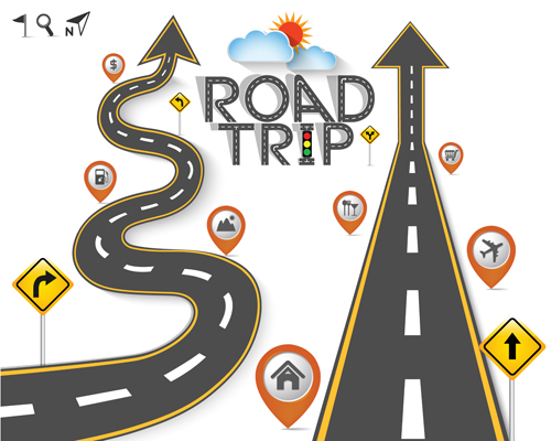 Road trip background vector material 03 Road trip background vector material 03