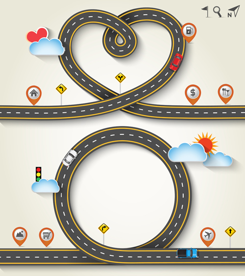 Road trip background vector material 04 Road trip background vector material 04