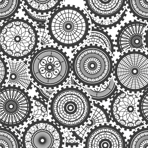 Seamless pattern gears vector 01 Seamless pattern gears vector 01