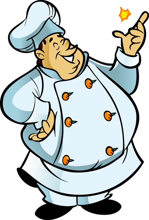 Vector funny chef design graphic set 01 Vector funny chef design graphic set 01