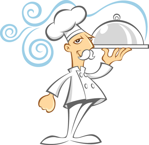 Vector funny chef design graphic set 02 Vector funny chef design graphic set 02