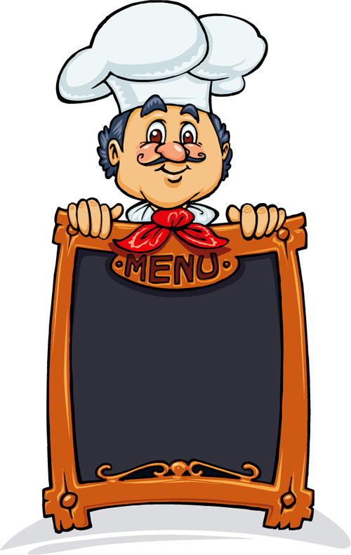 Vector funny chef design graphic set 03