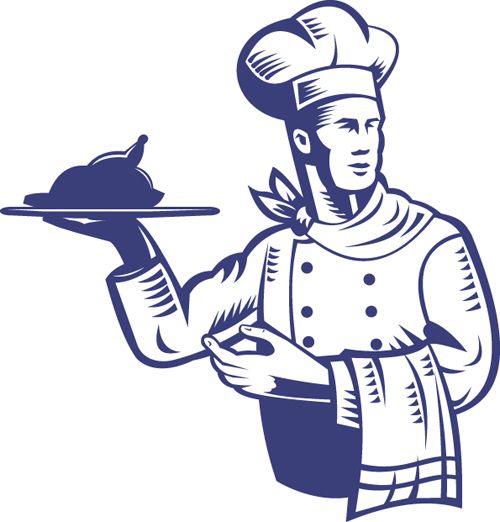 Vector funny chef design graphic set 04 Vector funny chef design graphic set 04