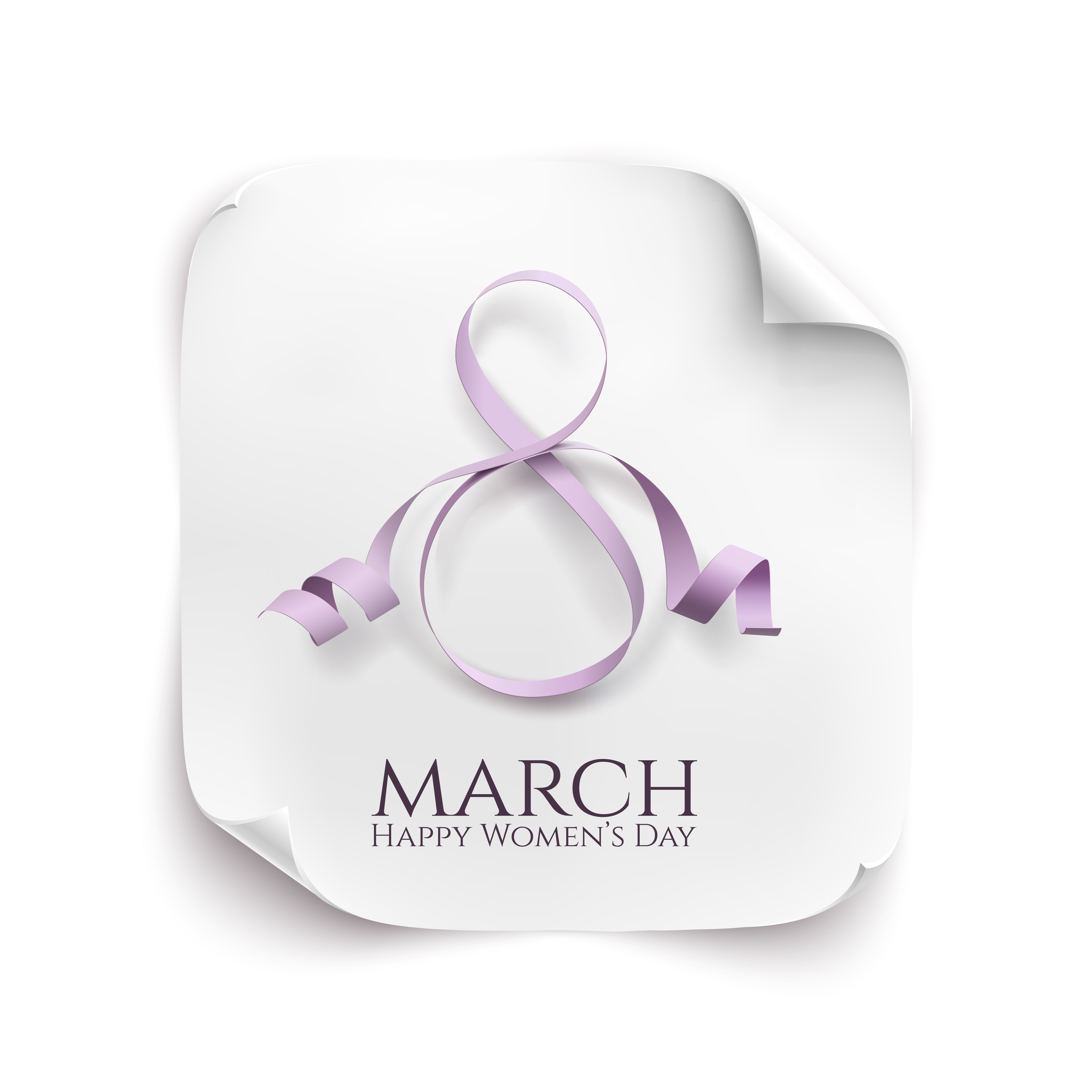 woman ribbon March card 