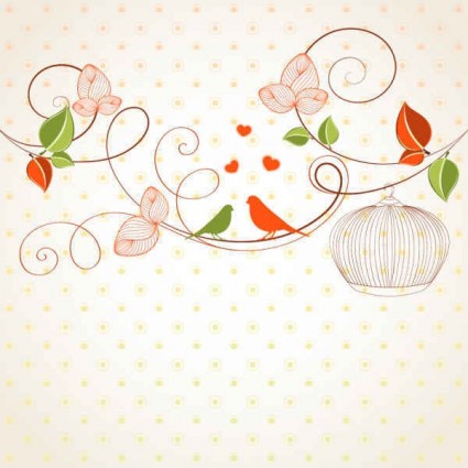 Cute floral art background vector material 03 Cute floral art background vector material 03
