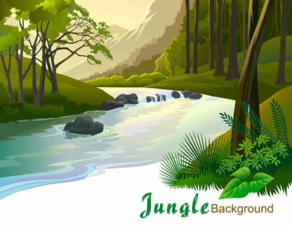 Natural cartoon landscapes background vector 04 Natural cartoon landscapes background vector 04