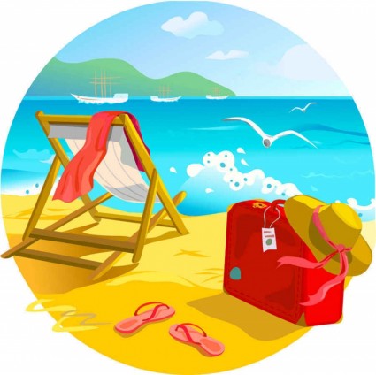 Shining summer beach background vector Shining summer beach background vector
