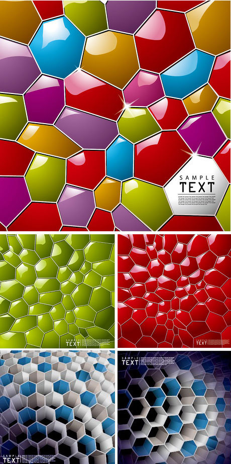 Colorful honeycomb text box Colorful honeycomb text box