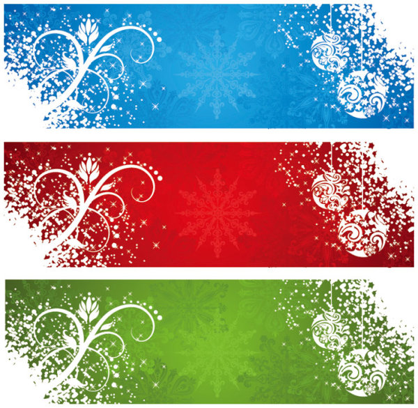 Beautiful snowflake banner