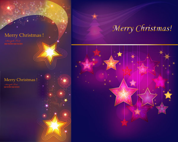 Brilliant stars background vector material