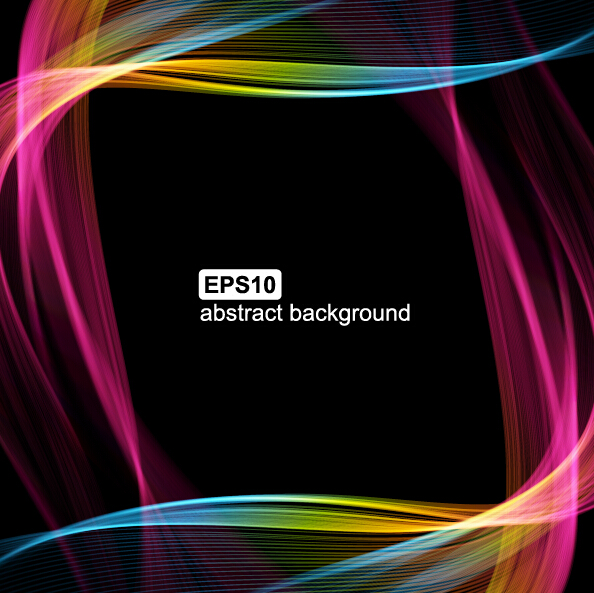 Abstract wave motion background graphics vector 04