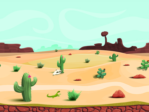 Background desert design elements vector 05 Background desert design elements vector 05