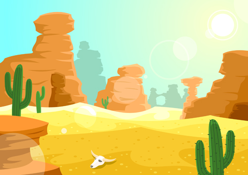 Background desert design elements vector 06 Background desert design elements vector 06
