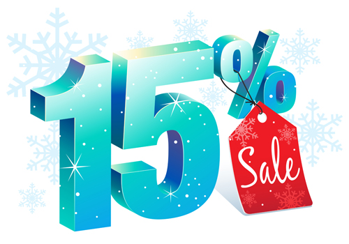 Christmas big sale vector material 02