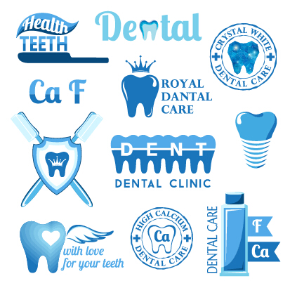 Classic dental logos and labels vector graphics 04 Classic dental logos and labels vector graphics 04