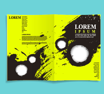Cover brochure black with green grunge vector 02 Cover brochure black with green grunge vector 02