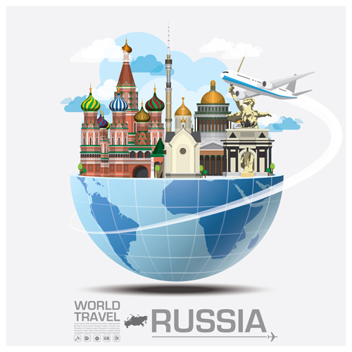 Creative world travel vectors template 04 Creative world travel vectors template 04