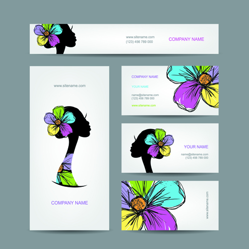 Fashion creative banner and cards vector material 07