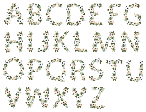 letters flower alphabets 